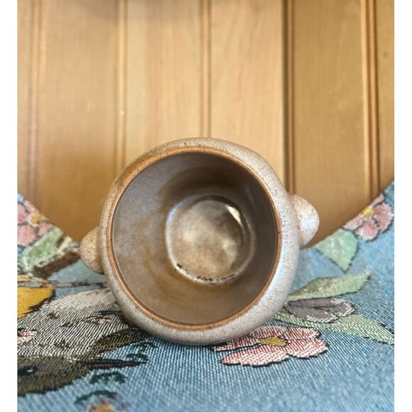 Vintage Frankoma Pottery Plainsman Mini Open Sugar Bowl Brown - Picture 6 of 7